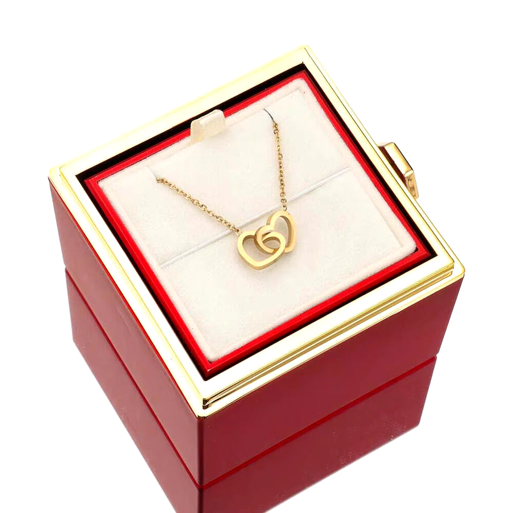 Rose Éternel Avec Collier Personnalisable