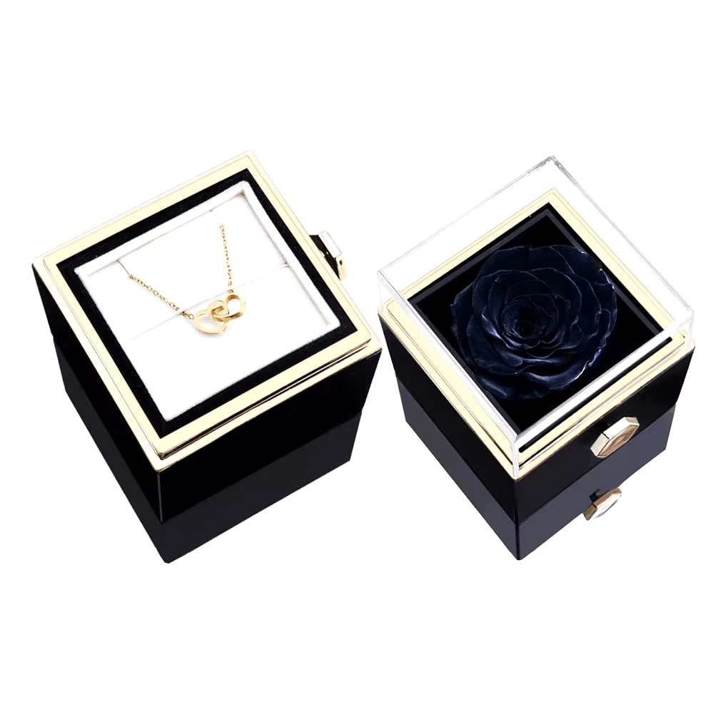 Rose Éternel Avec Collier Personnalisable